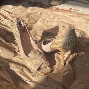 Prada Leather and Pink Suede Sandals size 36